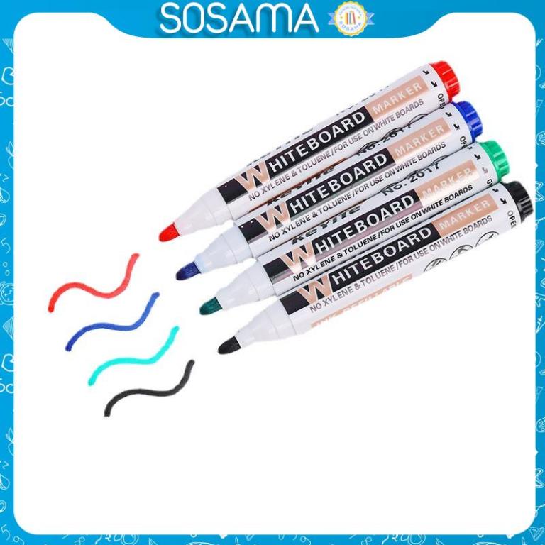 Bút viết bảng MALANO bút lông viết bảng trắng xóa được nhiều màu đa năng SP-001380
