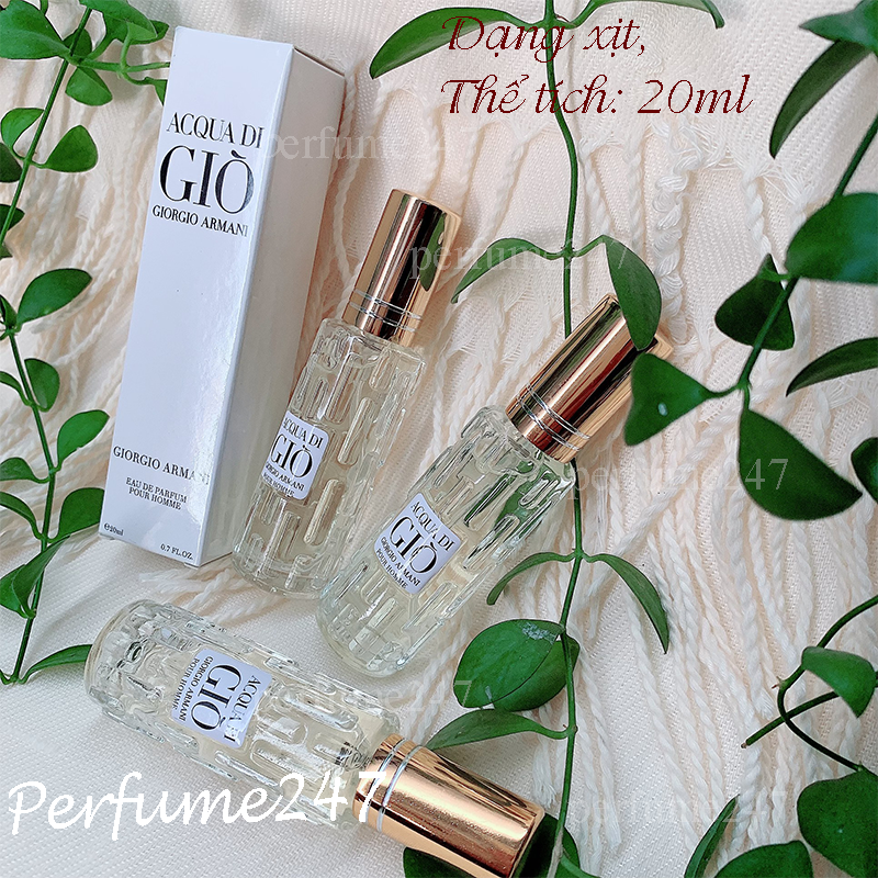 Combo 3 chai nước hoa nam giò trắng 20ml cao cấp giá rẻ