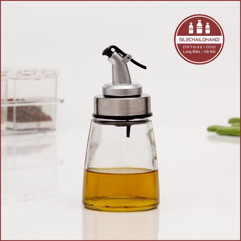 Chai thủy tinh 180ml rót dầu, đựng gia vị, nước chấm