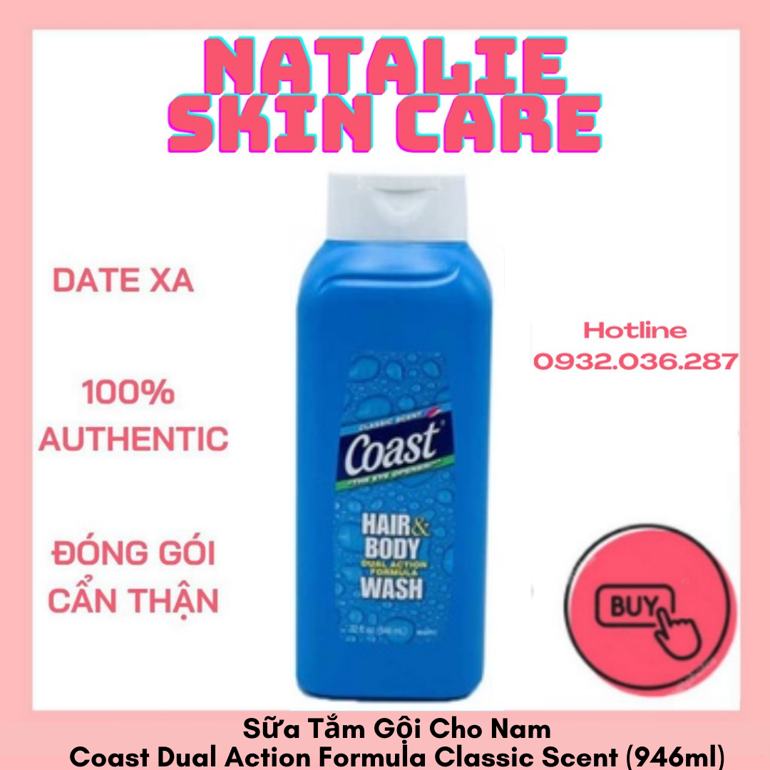 Sữa Tắm Gội Cho Nam Coast Dual Action Formula Classic Scent