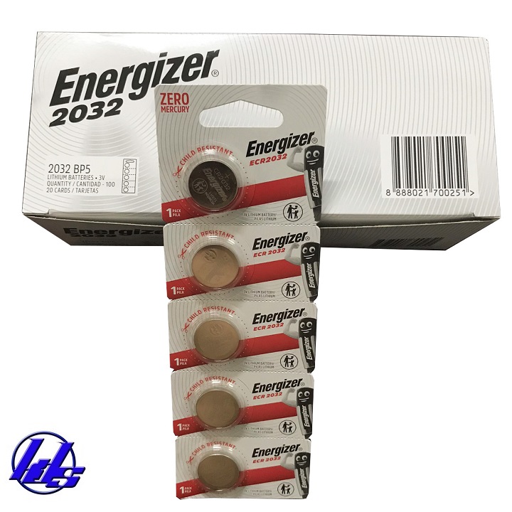 Pin cr2032 energizer lithium 3v - vỉ 5 viên