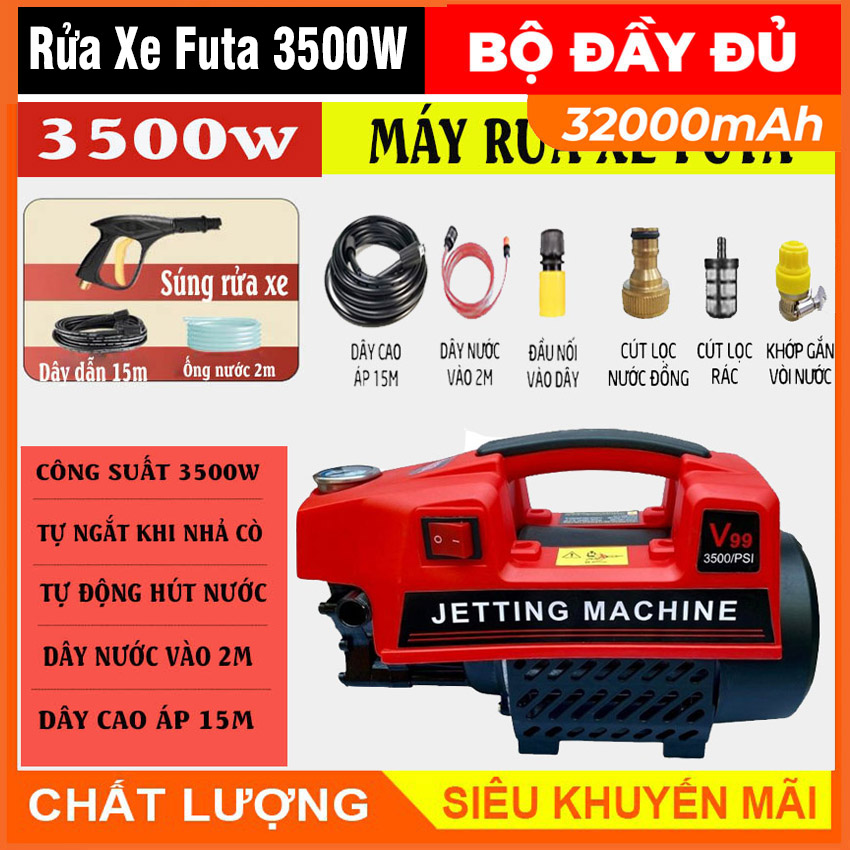 Máy rửa xe | máy rửa xe mini 3500w | lõi đồng 100% | rửa ô tô | rửa xe máy | dây áp lực bọc thép