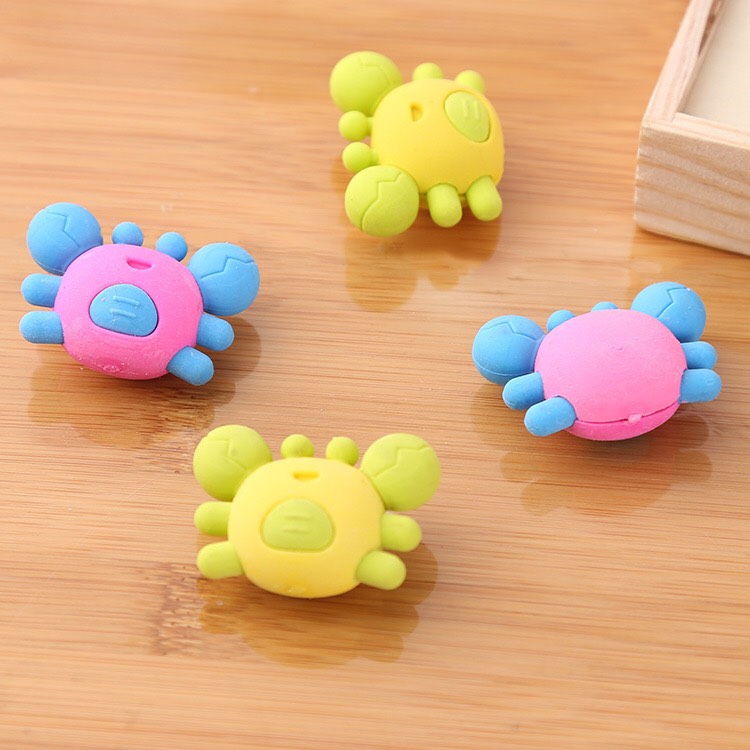 Combo 2 viên tẩy gôm hình con cua đáng yêu