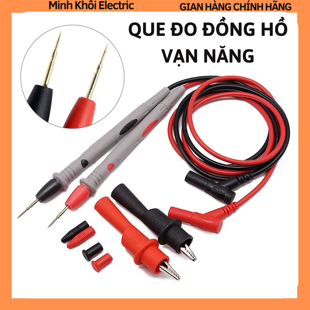Que đo đồng hồ vạn năng vom, dây đo đồng hồ vạn năng, dây đồng hồ đo điện,nội trở dây đo,que đo vom,dây đo ampe,que đo ampe