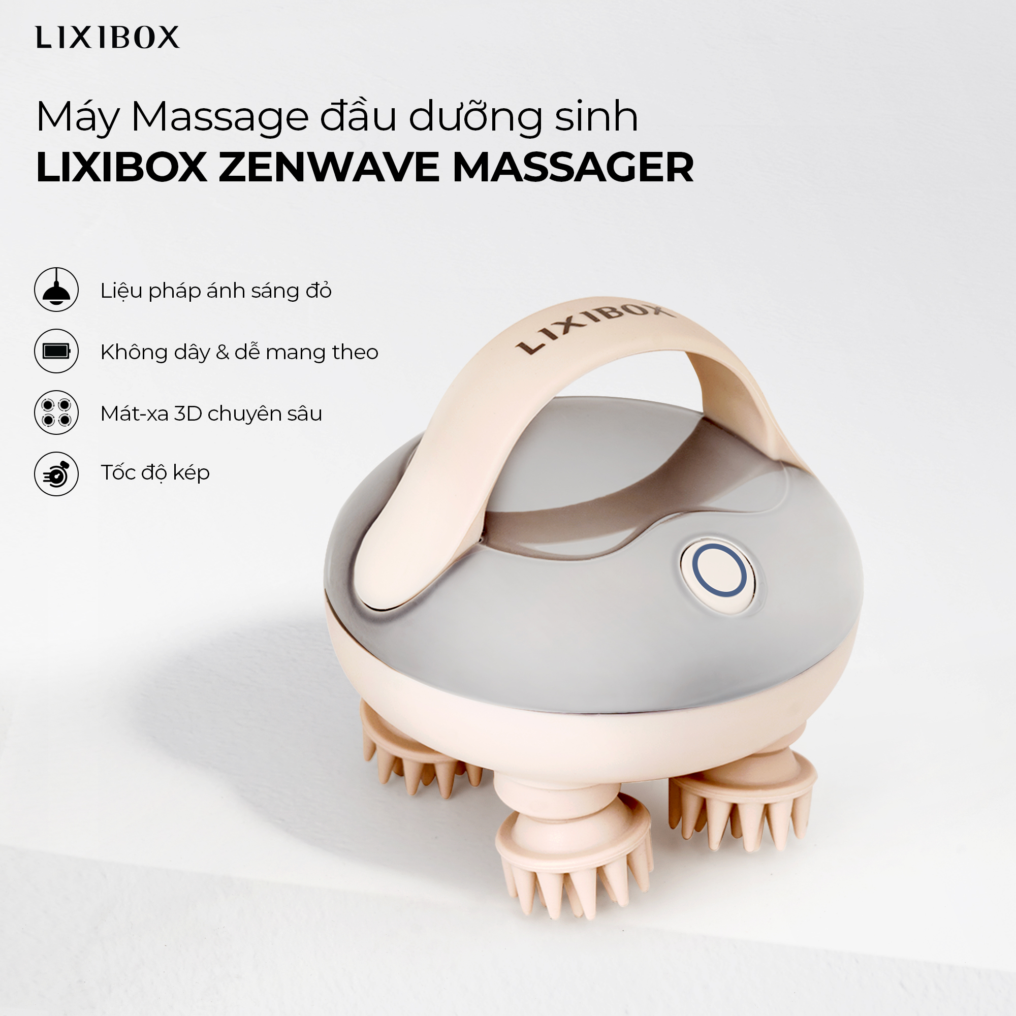  Máy Massage đầu dưỡng sinh Lixibox ZenWave Massager 
