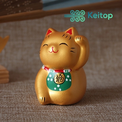 Mèo may mắn cầu tài bình an 6cm keitop maneki-029