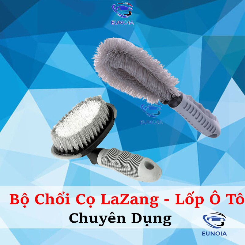 Bộ chổi cọ rửa vành - cọ rửa lốp xe ô tô chuyên dụng - 2 món