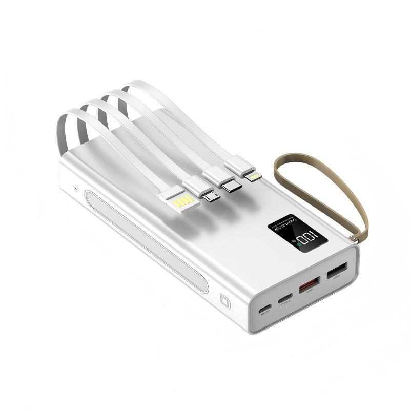 Vention 120W 50000Mah Backup Battery, Includes Type C and Light Cables, Supports Multiple Devices, Led Display Screen - 7