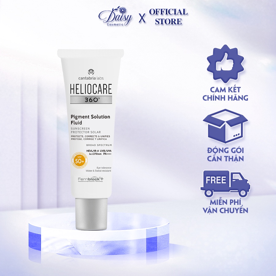 Kem chống nắng Heliocare 360 Pigment Solution Fluid 50ml giảm đốm nâu