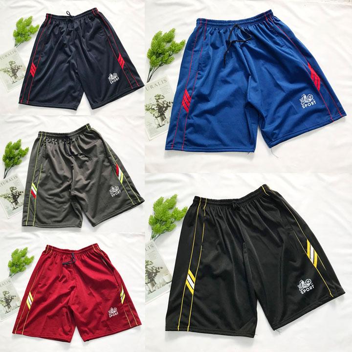 2SOCDAI Quần đùi nam 80kg đến 85kg thun dày vừa phối 2 sọc - Quần sọt short lửng nam