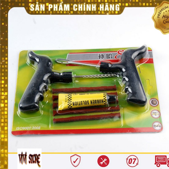 Bộ Dụng Cụ Sửa Vá Lốp Xe Ô Tô Và Xe Máy Tiện Ích