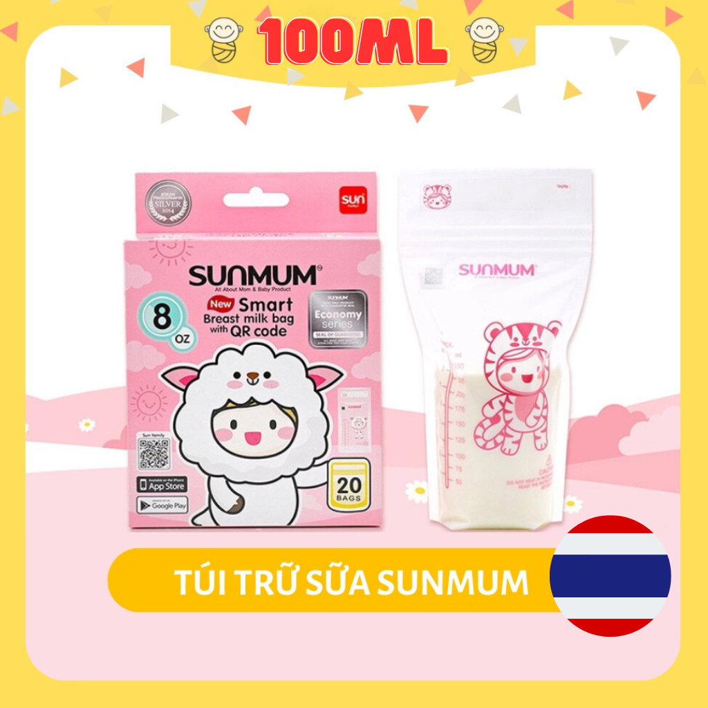 Thailand sunma milk storage bags 30 bags 150ml - 3 zip lock spill