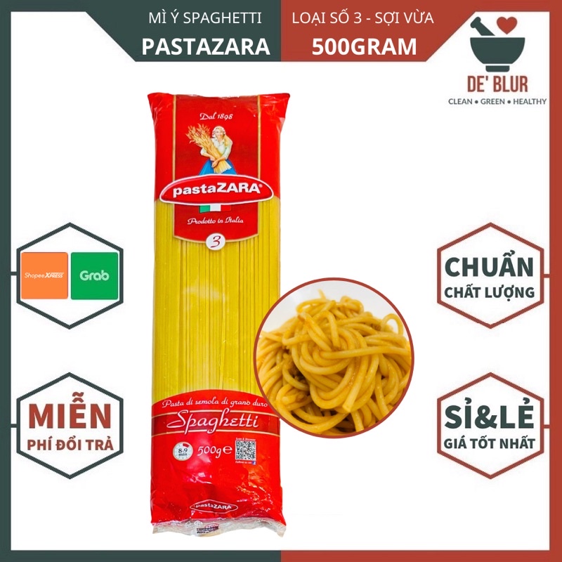 Mì ý spaghetti pastazara no.3 / 500 gram / sợi mì vừa mềm dai ngon