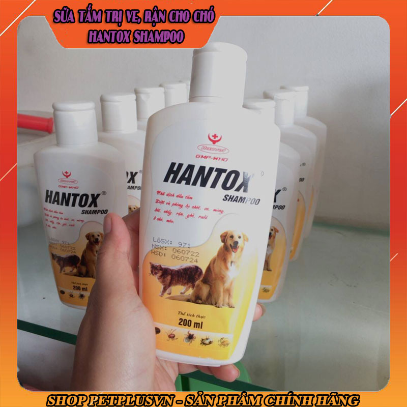 Sữa tắm trị ve rận chó mèo Hantox shampoo