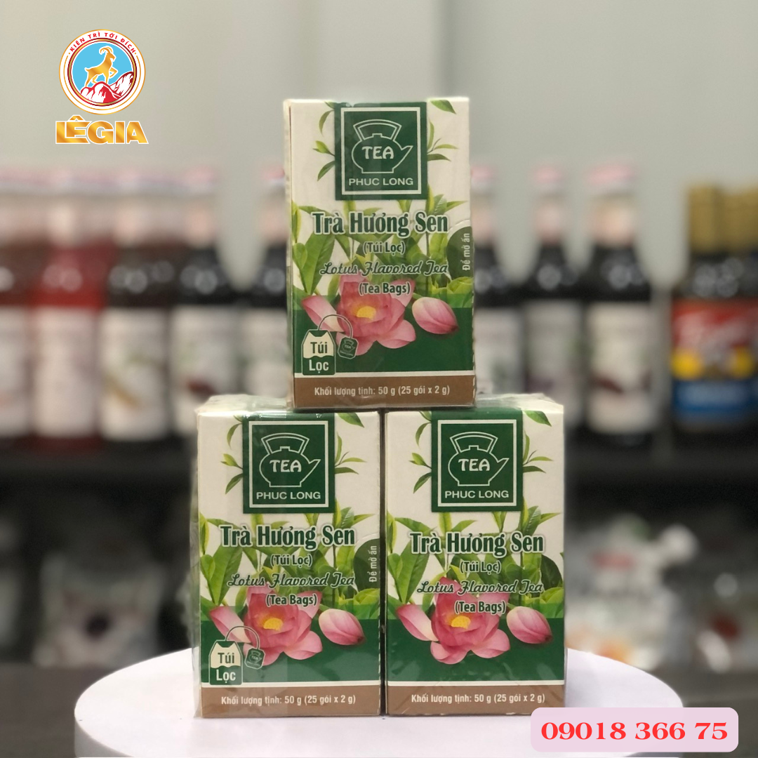 Trà sen túi lọc phúc long hộp 25 gói 2 gram