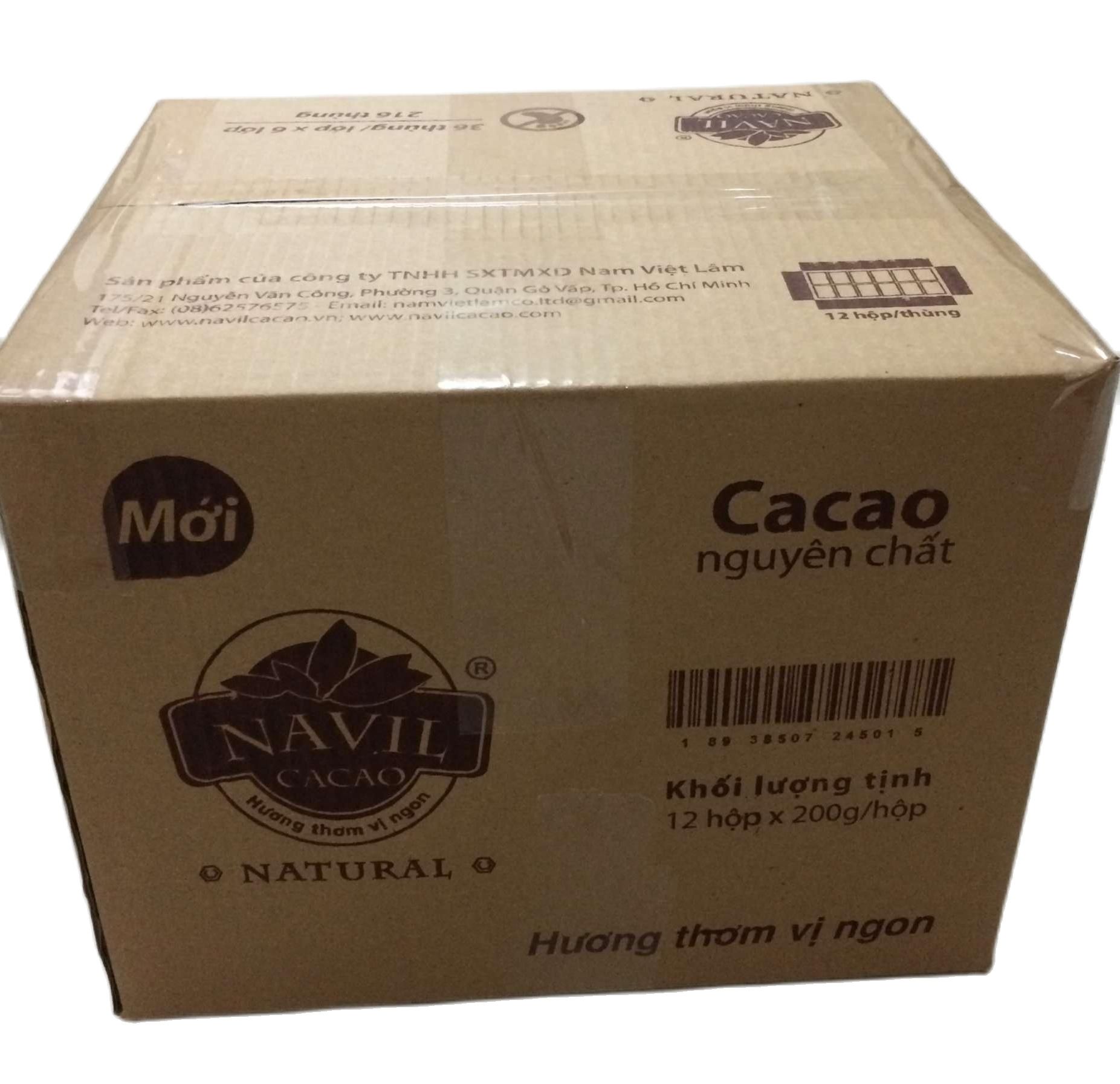 Thùng 3kg bột ca cao nguyên chất thơm ngon