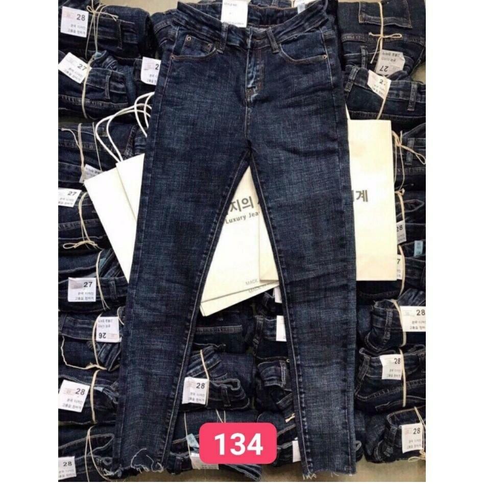 Quần Jean Nữ XANH KHÔNG LAI (Có Size Đại) - Quần Jeans Nữ Dáng Ôm Skinny Lưng Cao Co Giãn Tốt - Quần Bò Ống Bó Form Dài Phong Cách Trẻ Trung - TN134