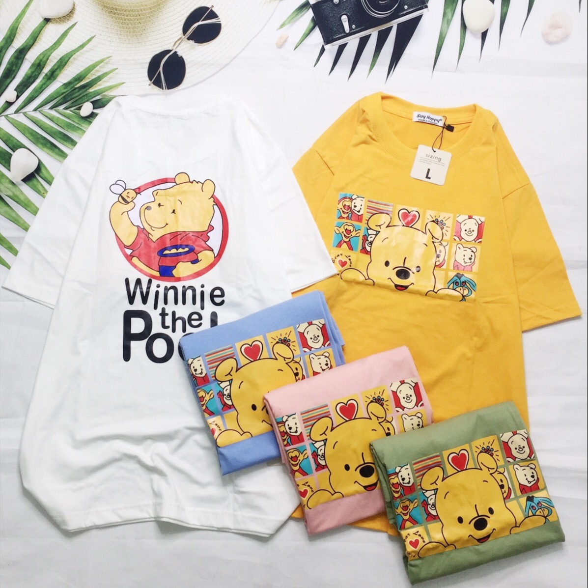 [HCM]Áo Thun Unisex GẤU POOH VÀNG Siêu Dễ Thương - Siêu Đẹp Hot Trend 2020