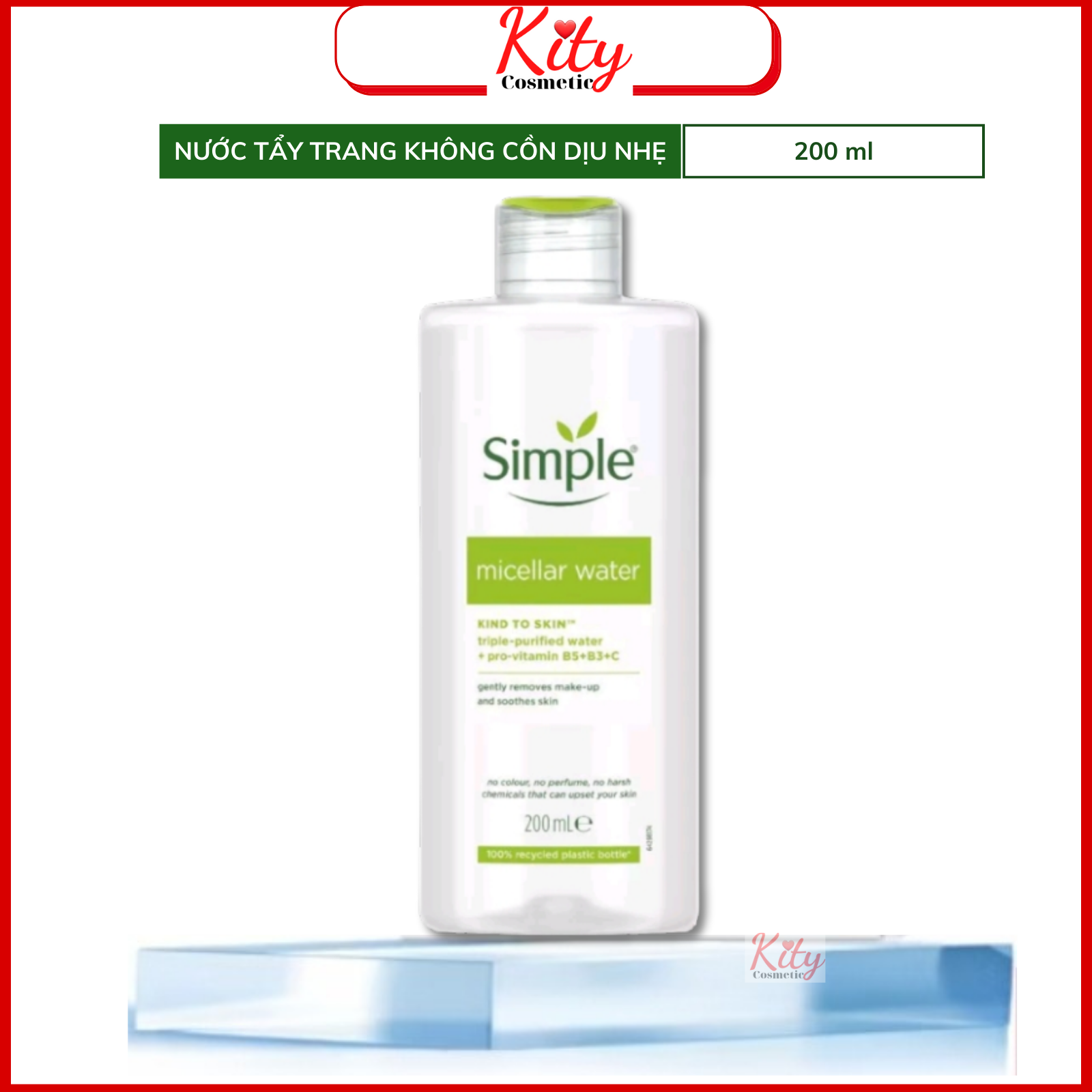 Nước Tẩy Trang Simple Micellar Water 200ml