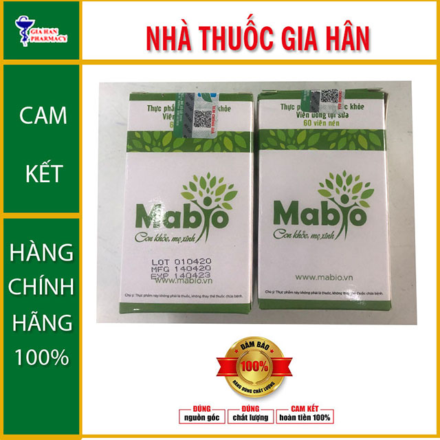 Viên Uống Lợi Sữa MABIO lọ 60 viên - Dành Cho Các Mẹ Tắc Sữa Sau Khi Sinh