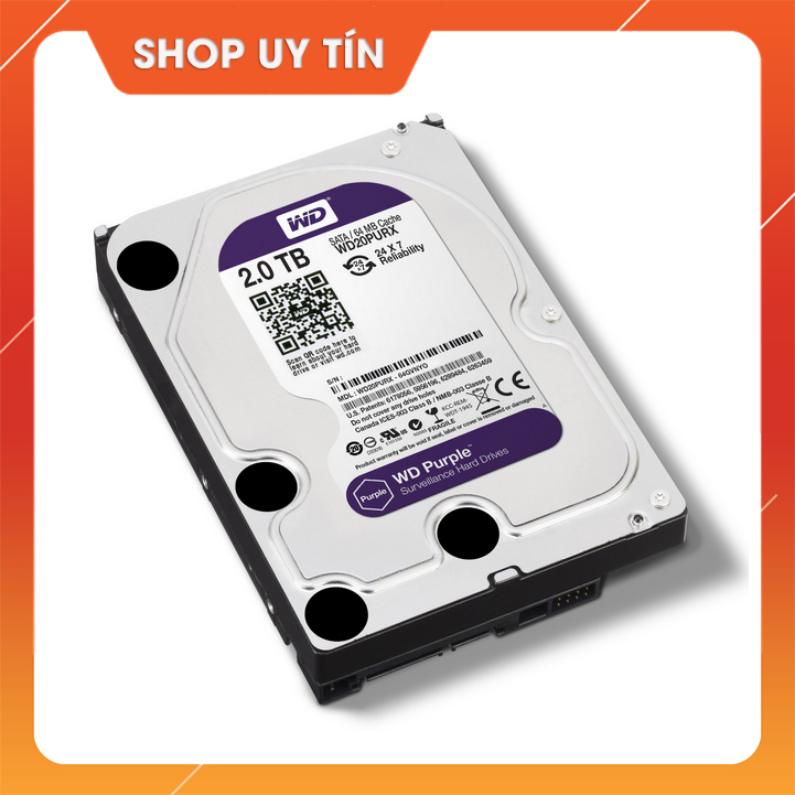 Ổ cứng HDD Western Tím chuyên dụng cho Camera 500GB 1TB 2TB- Bảo hành 24 tháng 1 đổi 1