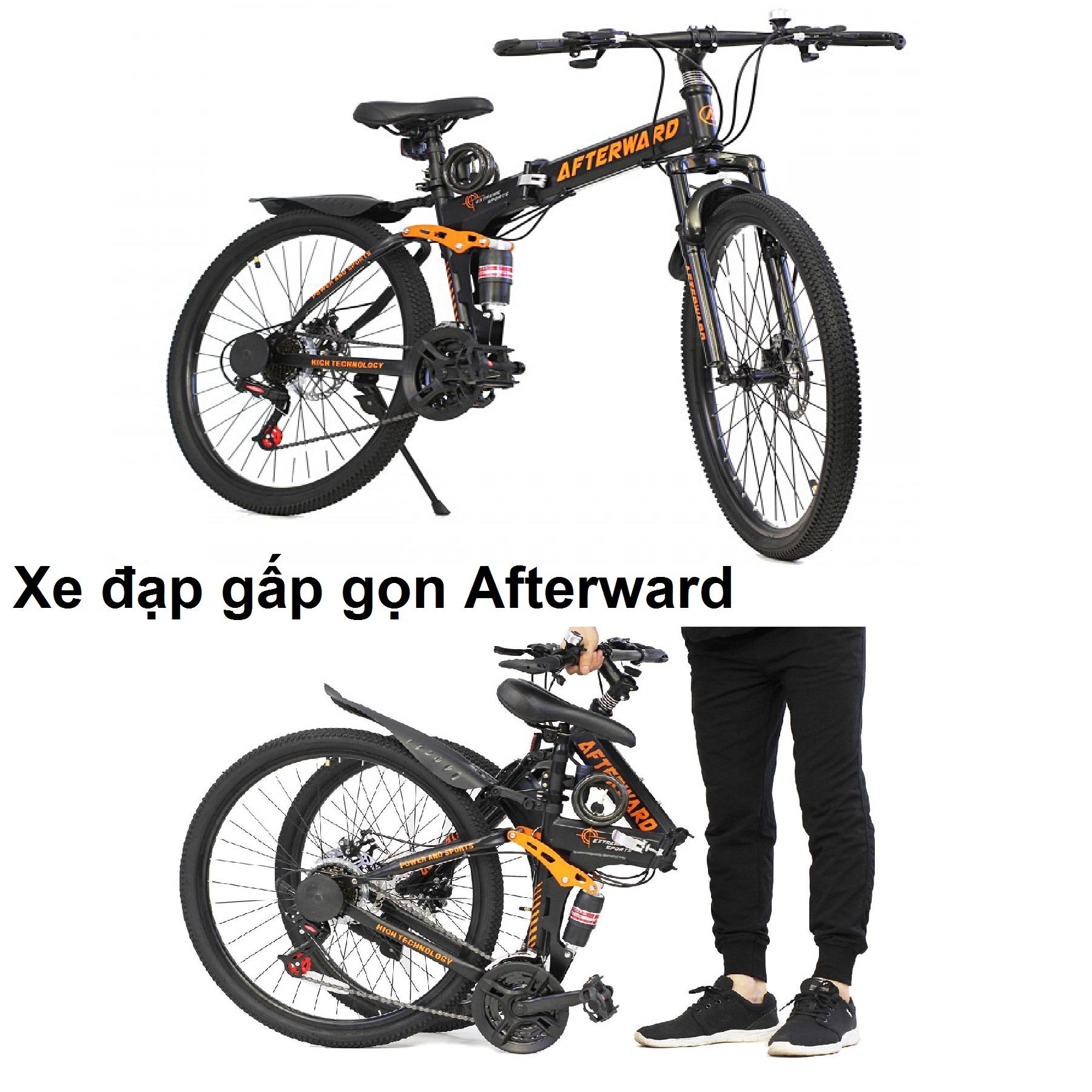 Xe đạp địa hình gấp gọn Afterward + bơm và khóa chống trộm