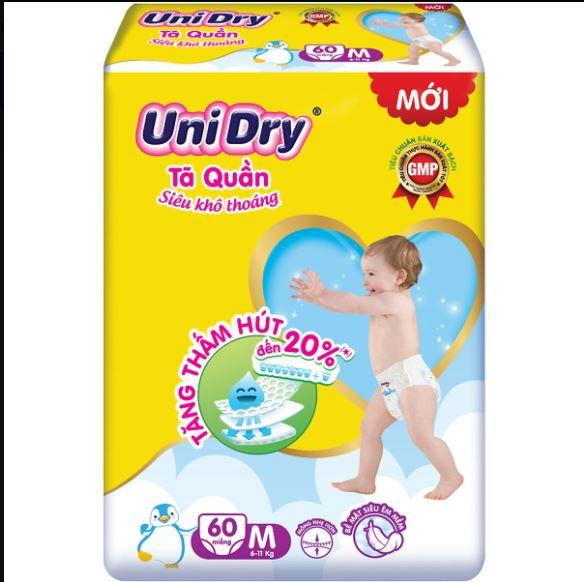 Tã quần unidry siêu khô thoáng size m60 - l54 - xl48 - xxl44