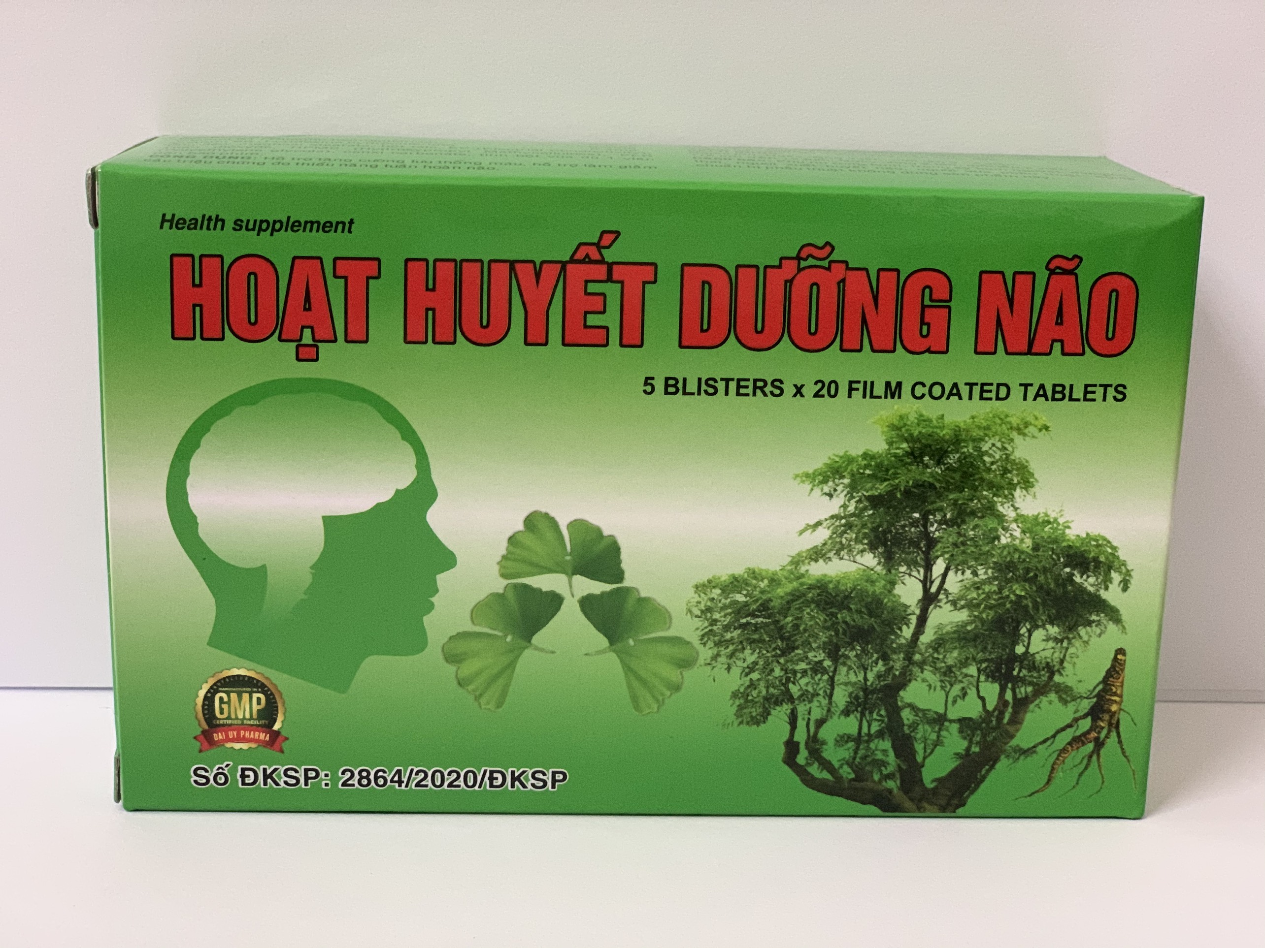 Hoạt Huyết dưỡng não hộp 100 viên bao Film- Hỗ trợ cải thiện Rối loạn tuần hoàn não