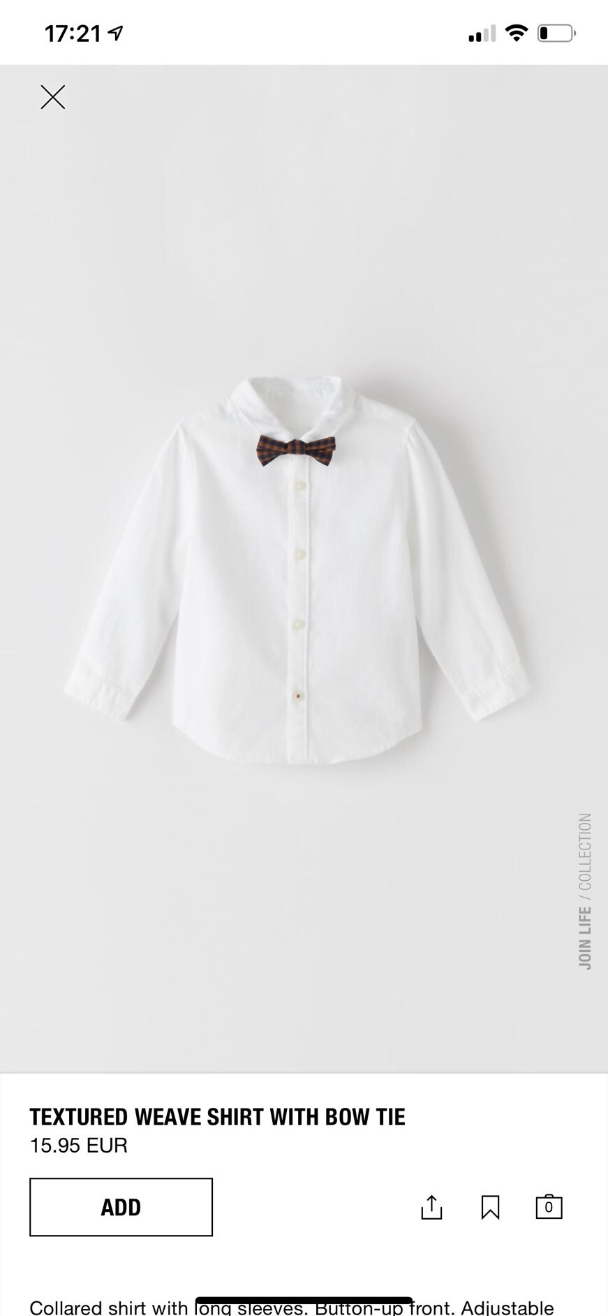 Áo sơ mi trắng cổ nơ Zara
