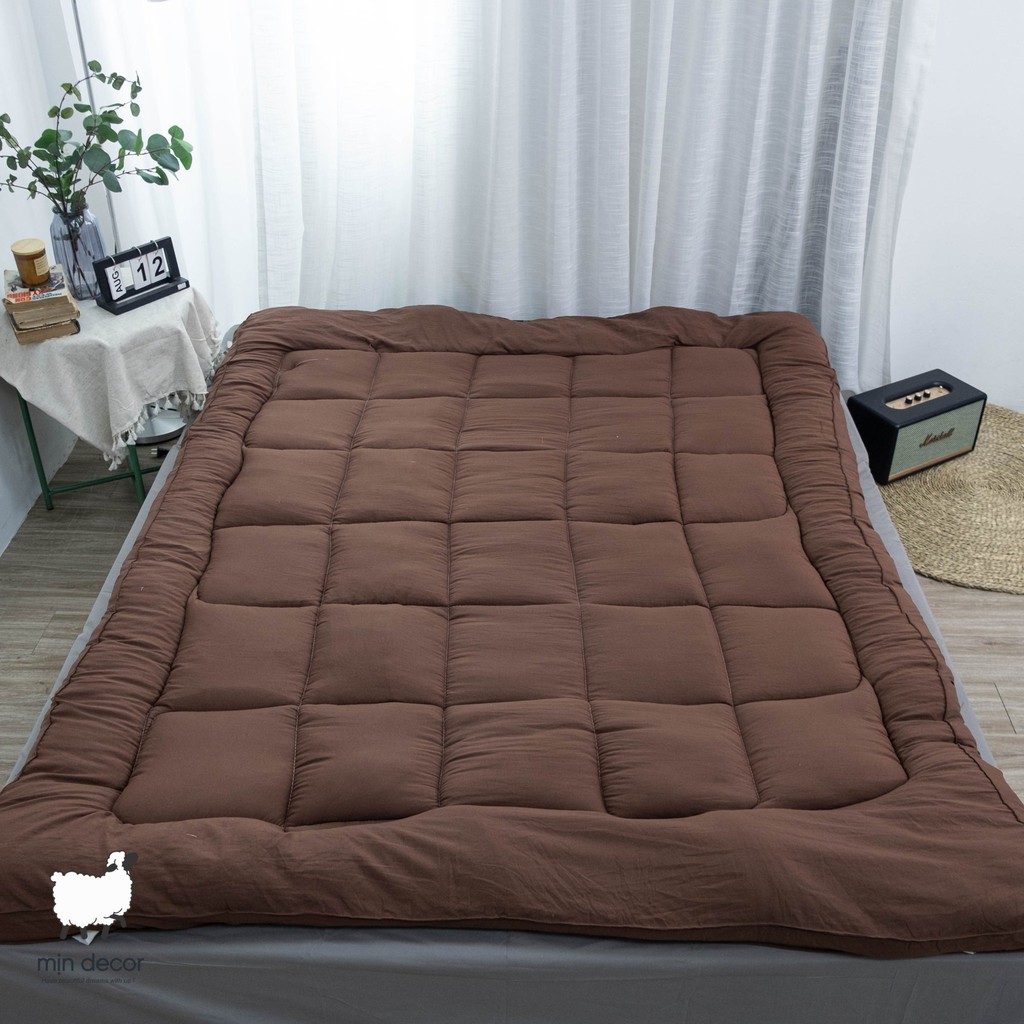 Tấm bảo vệ đệm topper 10cm - Mịn Decor - Có dây chun góc mềm mại mát mịn