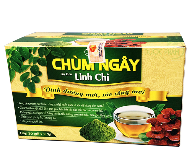 Trà Chùm ngây linh chi xạ đen