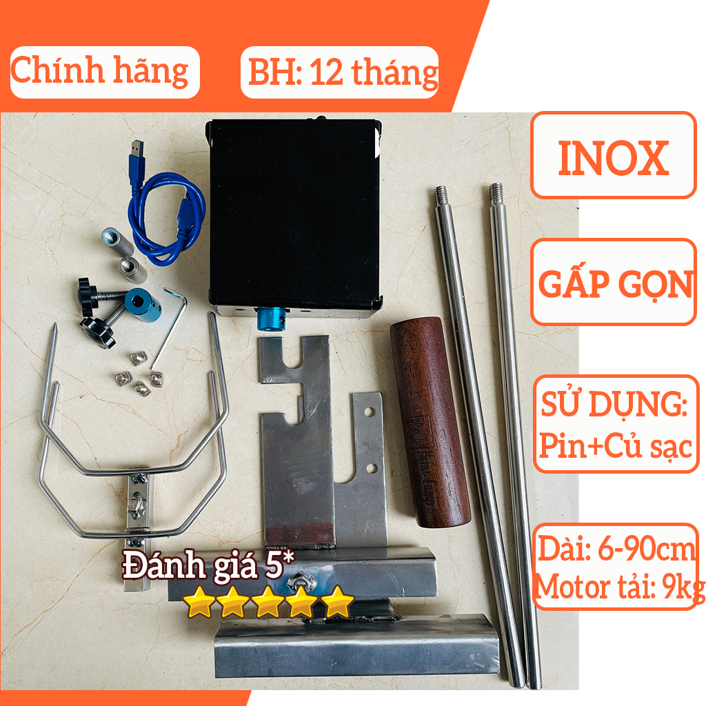 Thiết bị Quay Đồ Nướng Thông Minh, Phụ Kiện quay gấp gọn, bếp quay tự động