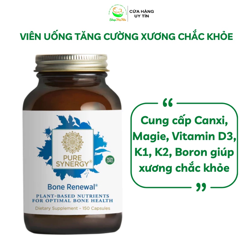 Viên uống bổ sung canxi Pure Synergy Bone Renewal 150 viên.