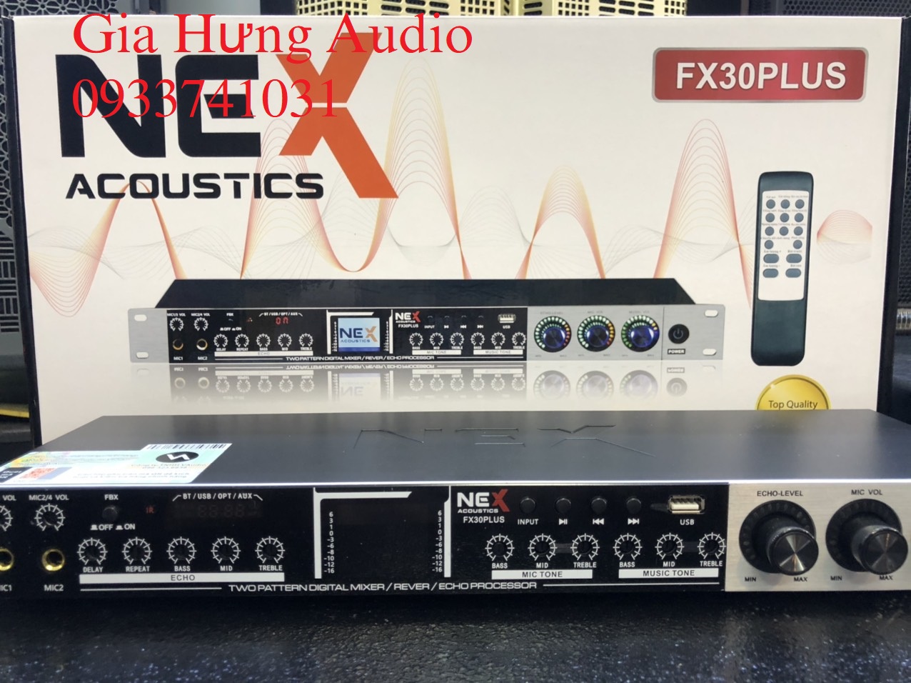 Vang cơ Karaoke vang cơ Nex FX30plus có remote điều khiển- , BH 1 năm.