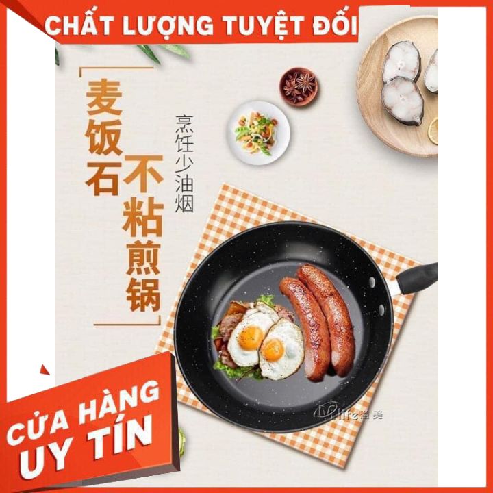Chảo đá chống dính 24cm oucom siêu bền loại 1 dùng cho mọi loại bếp