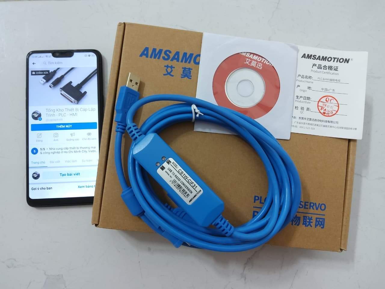 [HCM]Cáp lập trình CS1W-CIF31 cho PLC Omron