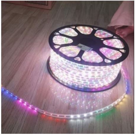 Dây LED nháy đuổi (5/10 mét) cuộn nguyên 100m nhiều màu 2835 2 hàng 220V siêu đẹp