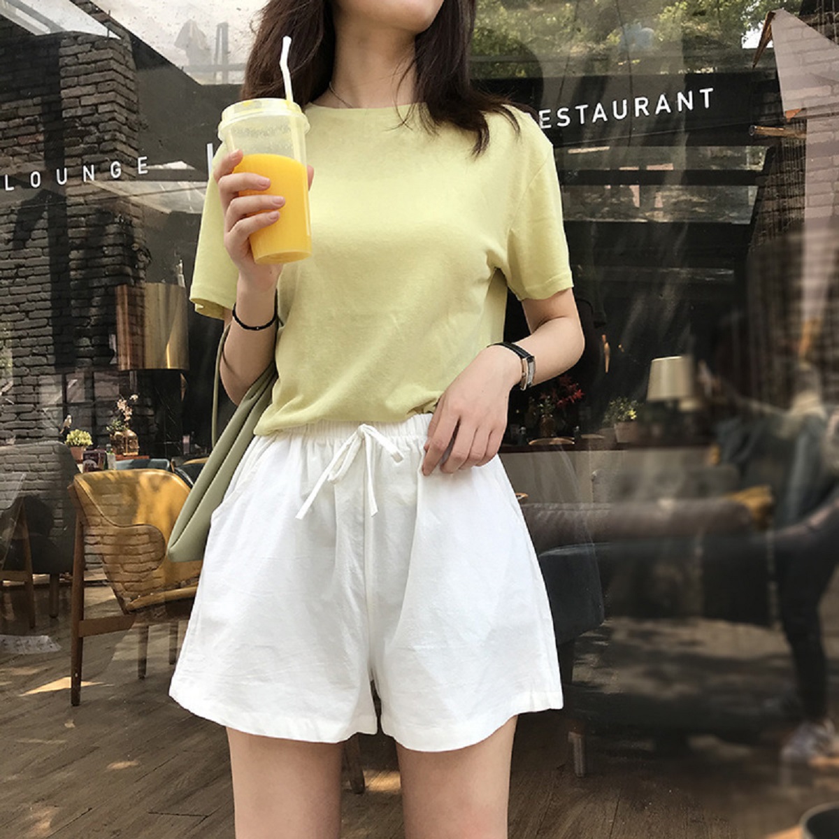 Quần short nữ chất đũi sần, quần đùi mặc nhà mùa hè