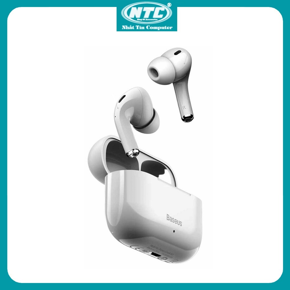 Tai nghe Bluetooth TWS Baseus W3 Stereo W5.0 chống ồn vật lý chống thấm kháng nước iPX5, tăng giảm âm, tới lùi bài, play/stop - Hãng phân phối chính thức - Nhất Tín Computer