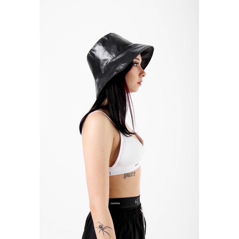 Mũ bucket da | mono leather bucket hat