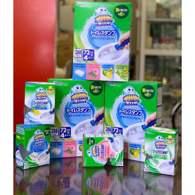 Viên gel thơm bắn dính bồn cầu