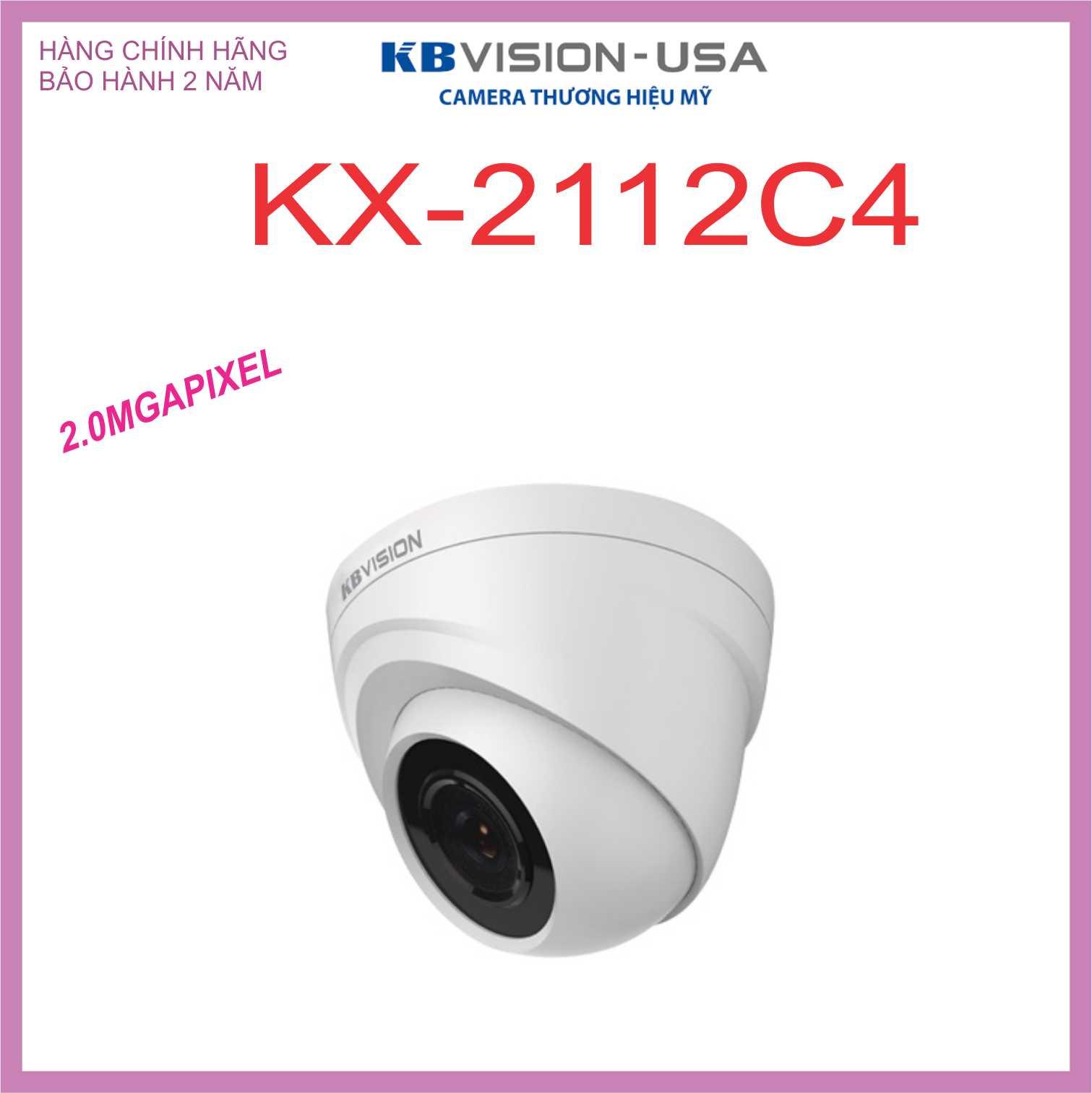 Camera kbvision kx-2112c4 dome 4 in 1 hồng ngoại 2.0 megapixel