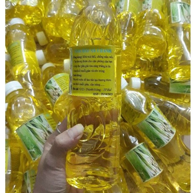 Tinh dầu sả chai 500ml đuổi muỗi, côn trùng