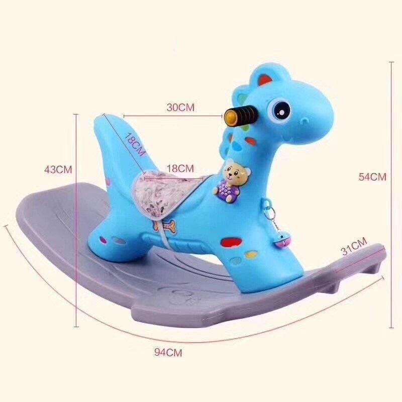 NGỰA BẬP BÊNH CHO BÉ YÊU MÀU XANH