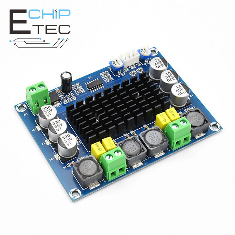 Bảng mạch khuếch đại âm thanh EChipTec XH-M543 TPA3116D2, công suất lớn 2x120W hai kênh-INTL