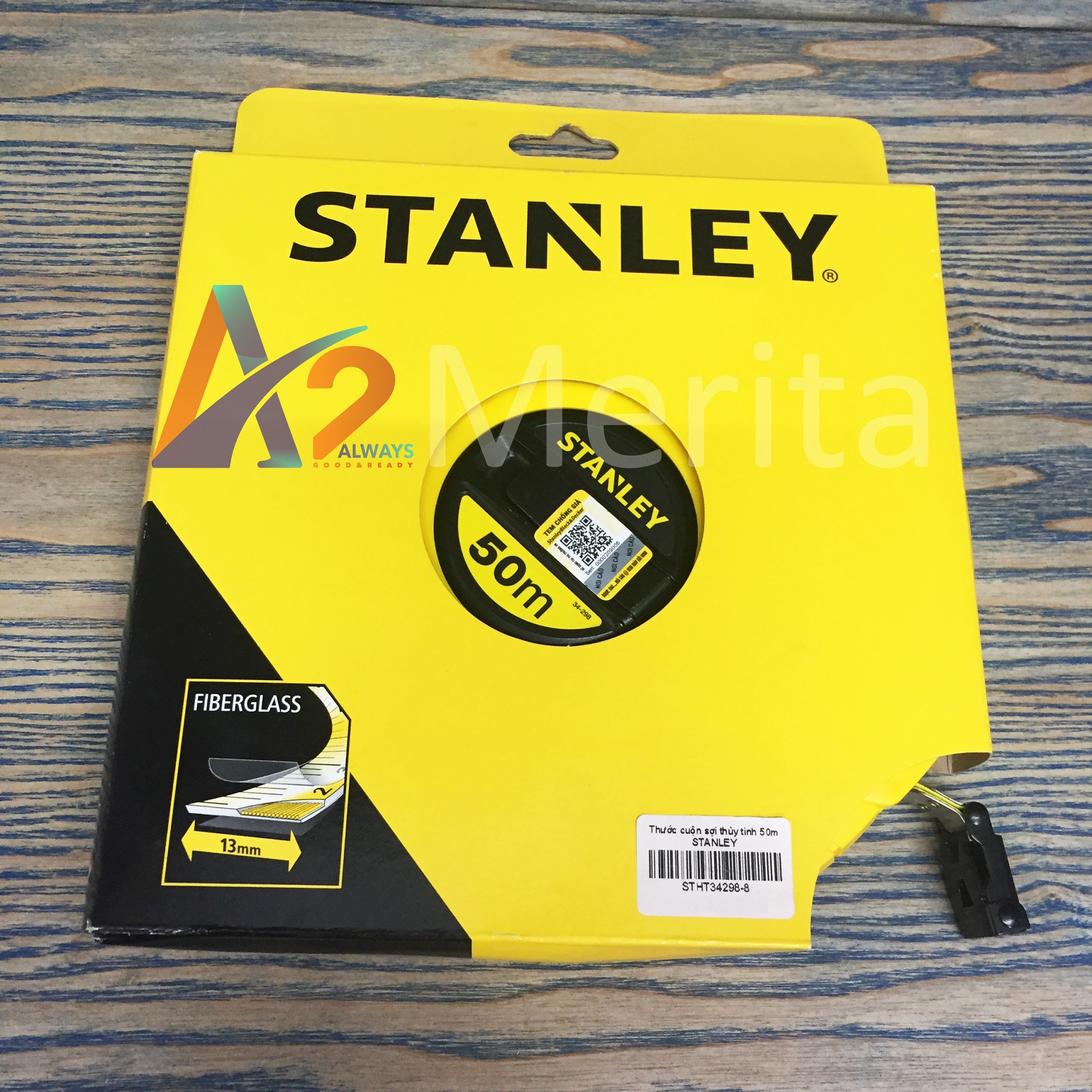 Thước dây sợi thủy tinh 50m stanley stht34298-8