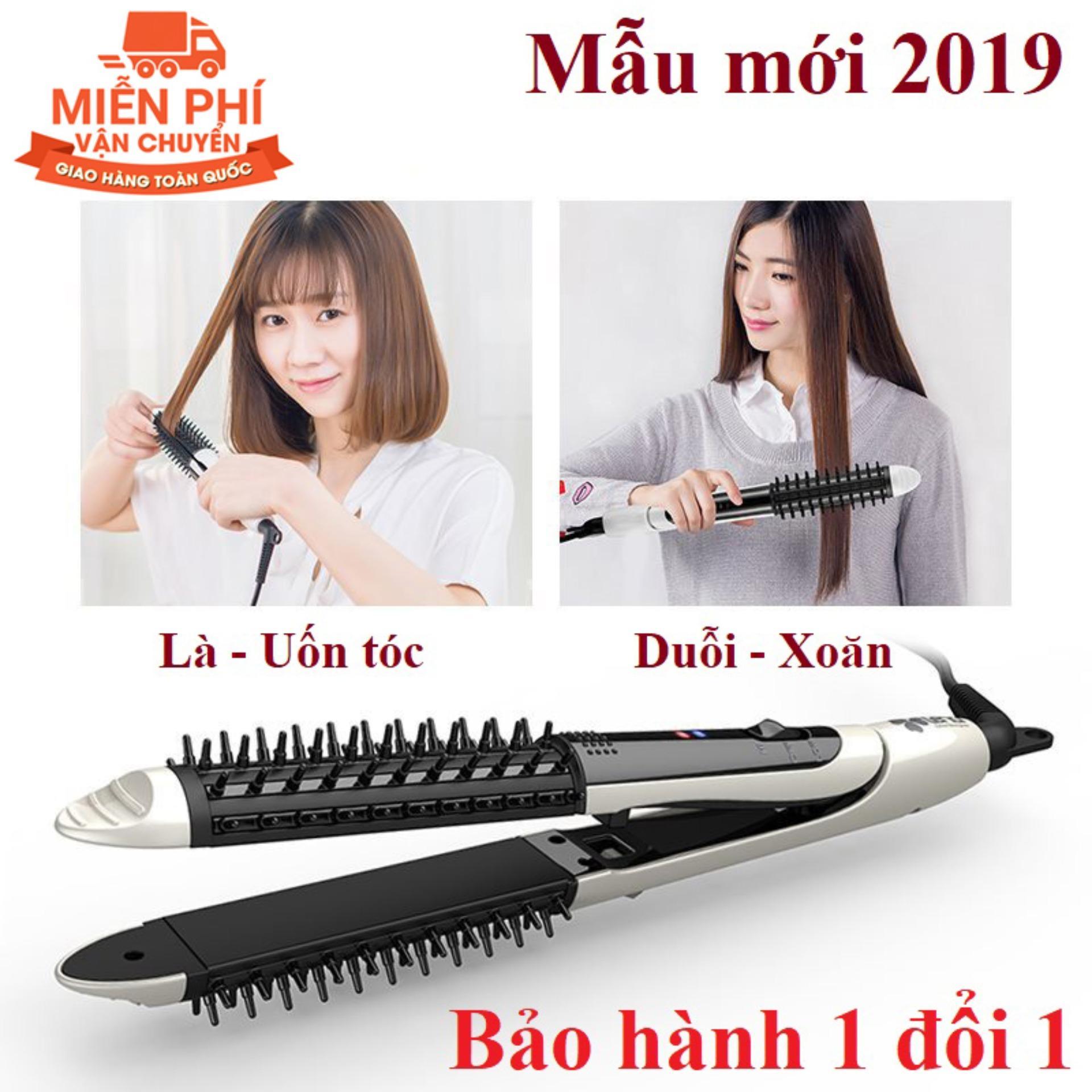 Máy là tóc - lược làm tóc đa năng - máy uấn tóc đa năngmua máy uốn duỗi tóc đa năng cao cấpcó thể duỗi được tóc kèm thêm chức năng uốn xoăn vô cùng tiện íchthiết kế nhỏ gọndễ dàng sử dụng