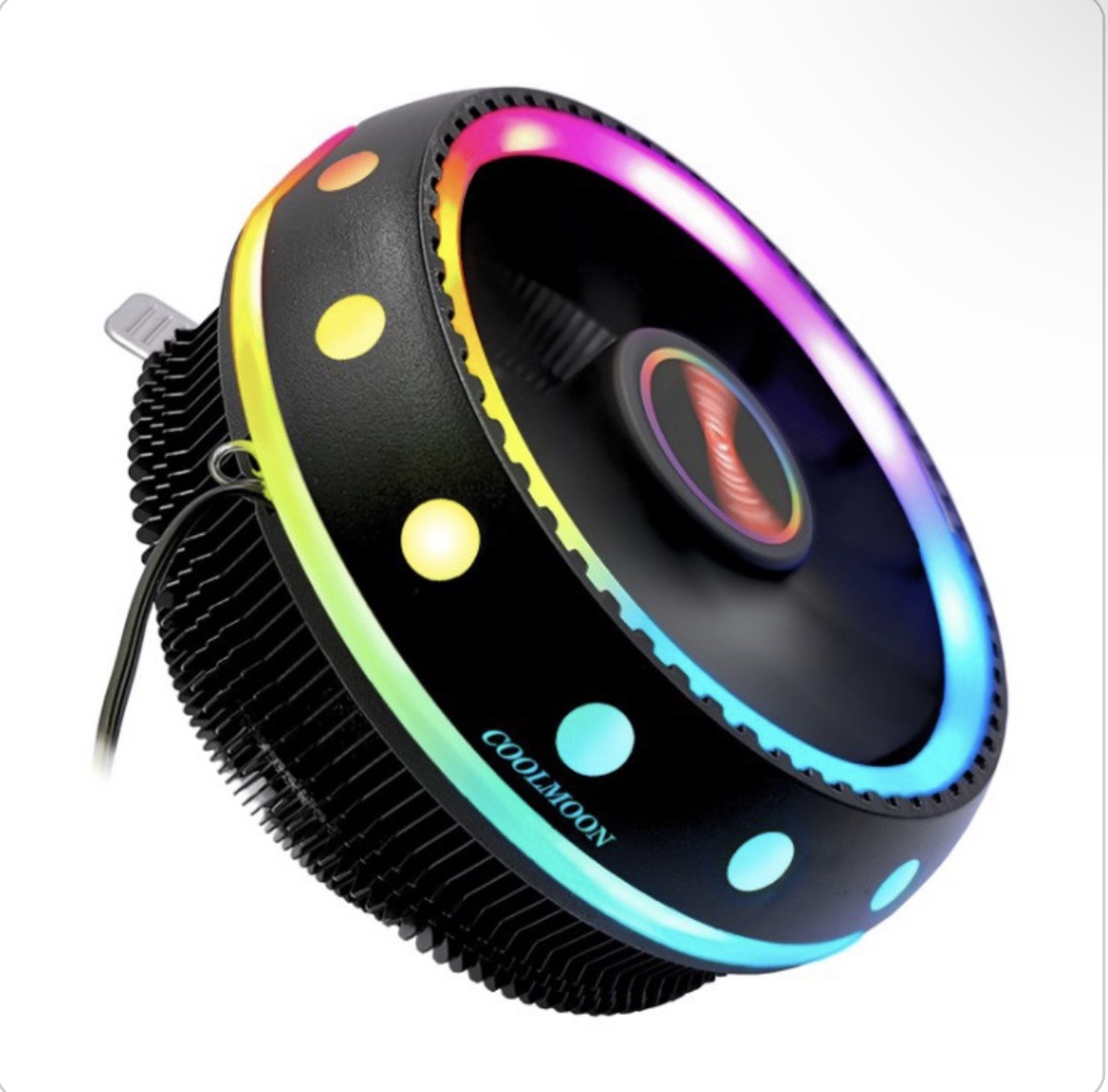(HCM) Quạt Tản nhiệt cpu Coolmoon UFOX có led RGB auto đổi màu cực đẹp có kèm phụ kiện