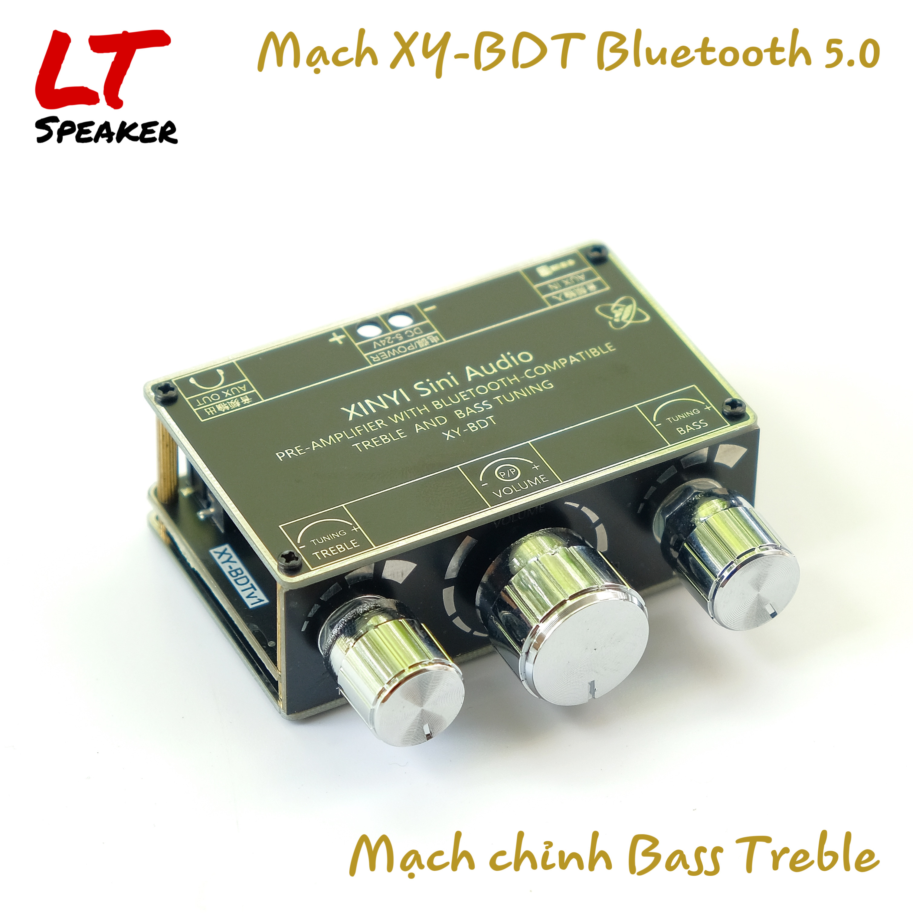 Mạch âm sắc NE5532 kết hợp Bluetooth 5.0 chỉnh bass treble cho mạch khuếch đại 2.0