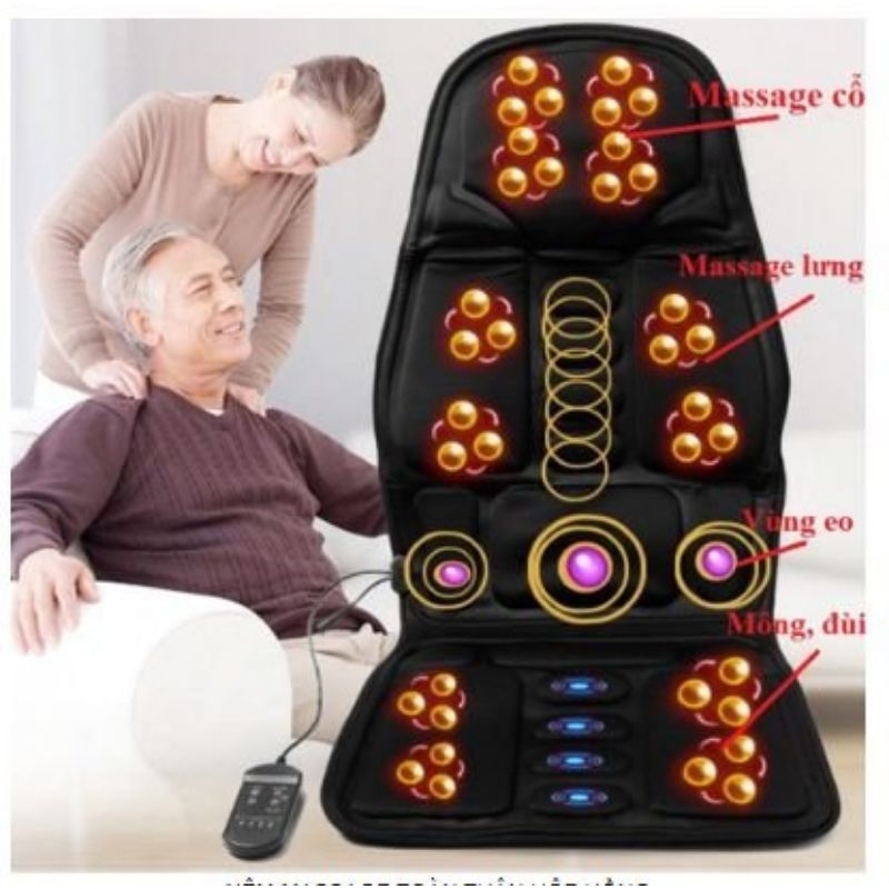  Đệm ghế massage Freeship  Nệm massage toàn thân Dùng được trên ô tô và mọi vị trí ngồi NỆM MASSAGE THƯ GIẢN TOÀN THÂN 